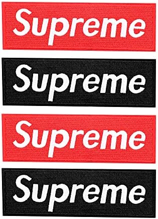 Iron on Patches, Supreme Patches Assorted Size Iron Embroidery Applique Decoration DIY Patches for Clothing Jeans etc