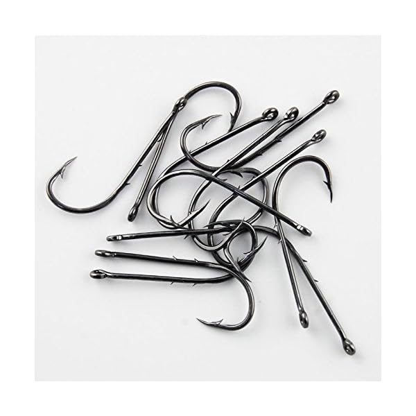 JSHANMEI-Fishing-Hooks-Black-Offset-Long-Barbed-Shank-Beak-Bait-Holder-Hook-with-2-Baitholder-Barbs-Jig-Fish-Hooks-Pack-of-100