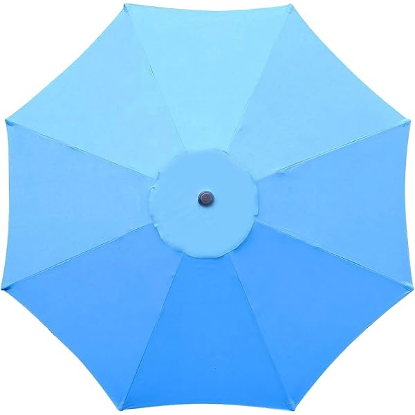 Amazon Com Sunnyglade 9ft Patio Umbrella Replacement Canopy Market Umbrella Top Outdoor Umbrella Canopy With 8 Ribs Blue Garden Outdoor