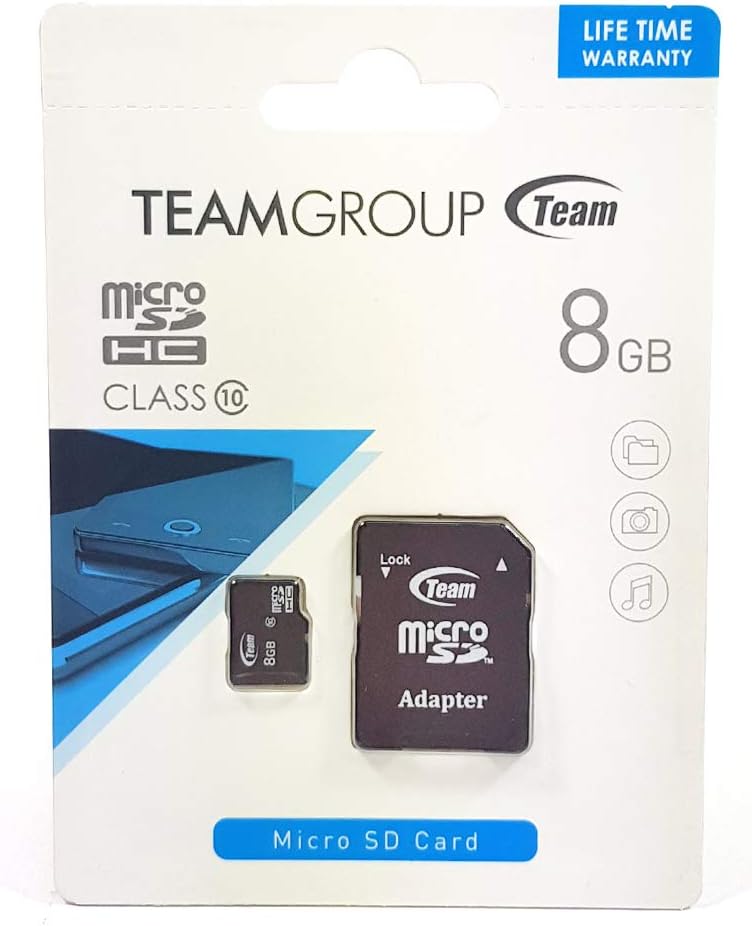 TEAMGROUP 8GB Micro SD Card C10 Class 10 UHS-I microSDHC Memory Card