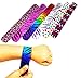 Slap Bracelets - Mega Bulk Pack of 25 Assorted Print Heart and Animal Slap Bands - Enjoy These Fun Pattern Hand-bands at School, Birthday Parties, Classroom Awards... and So Much More!!!