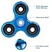LYNEC Fidget Spinner Tri-Spinner EDC Focus Toy for Kids & Adults - Best Stress Reducer Relieves ADHD Anxiety Boredom Metal Bearing (Blue)