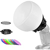 Photography Lighting Flash Diffuser Set, LENSGO Professional Flash Kit Flash Diffuser Modifier Bundle Diffusion Dome for All 