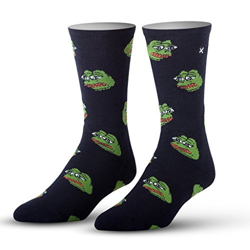 Odd sox men s sad frog, multi, shoe size 8-12