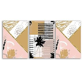 3 Piece Canvas Wall Art - Abstract Geometry - Canvas Prints Home Artwork Decoration for Living Room,Bedroom - 16"x24" x 3 Panels