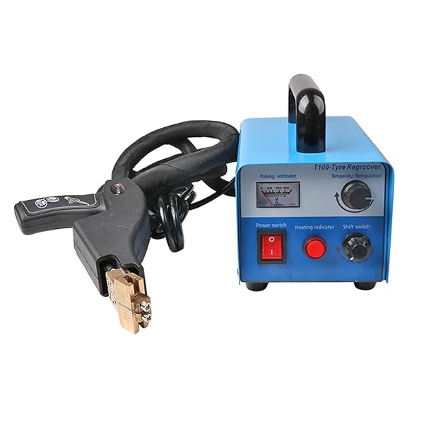 JULYMODA TIRE GROOVING TOOL 110V 400W TIRE GROOVER MACHINE IRON TIRE GROOVER CUTTER, PROFESSIONAL TIRE GROOVER HEATED MACHINE WITH 20 PCS BLADES FOR RUBBER AND TIRES