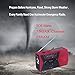 Weather Solar Emergency Radio, Hand Crank Portable NOAA/AM/FM Radio with SOS Led Flash Alarm Flashlight Reading Lamp Cellphone Charger, Home Outdoor Survival Supply Kits (Red, 2000mah)