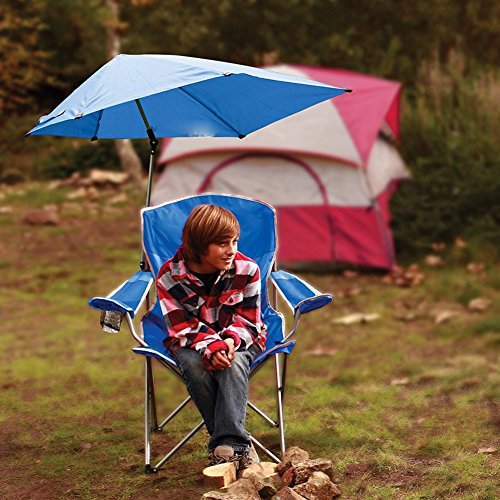 HM&DX Portable Folding chairs outdoor Camping chairs With sunshade Sun protection Beach chair Compact Camping hiking beach fishing garden -blue - Thumbnail 5