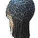 DEMON BABY 2022 Party Beaded Hat Pub/DJ Hair Accessory Egyptian Cleopatra Belly Dance Beaded Headpiece(Black)