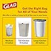 Glad ForceFlex Tall Kitchen Drawstring Trash Bags, Clorox 13 Gallon Trash Bags for Tall Trash Can, Industrial Cleaning, Unscented, 100 Count - 70427