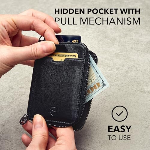 Vaultskin Notting Hill zip wallet with RFID protection (Black)