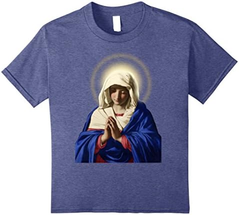 Kids The Madonna Tshirt - Holy Virgin Mary Shirt 12 Heather Blue