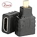 Postta Micro HDMI Adapter(2 Pack) Male to Female Gold Plated HDMI Connector