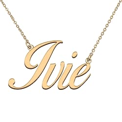 HUAN XUN Customized Custom Simple Any Name Necklace