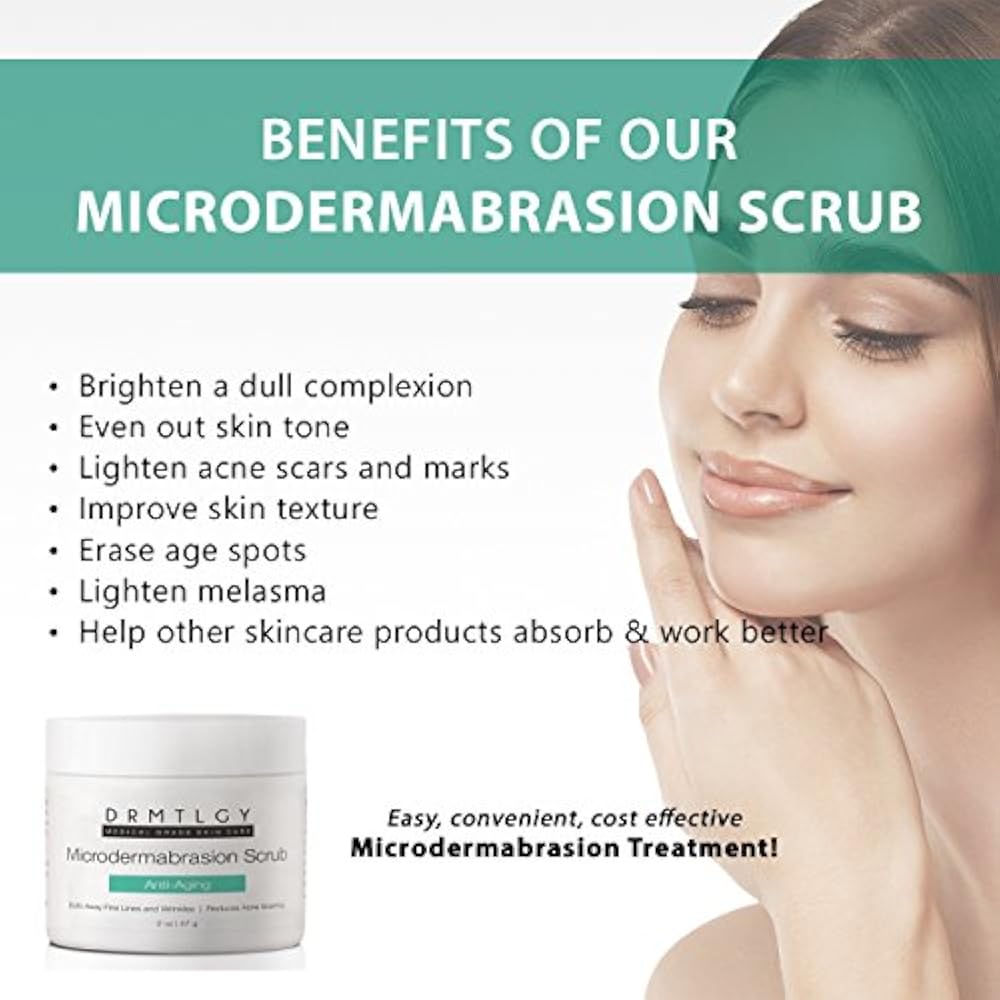 Microdermabrasion Facial Scrub Face Exfoliator. Natural NonAbrasive
