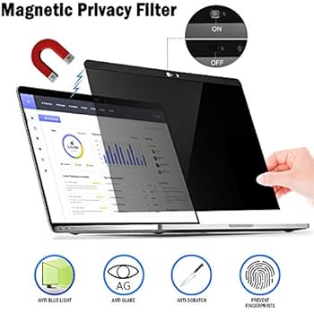 Magnetic Privacy Laptop Screen Filter for MacBook Pro 15 - Anti Glare & Anti Blue Light Privacy Screen Filter with Webcam Cover Compatible MacBook pro 15.4 inch (15.4in)