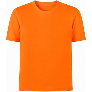 Kids Neon Shirt UPF 50+ Dry Fit Short Sleeve Rash Guard Athletic T-Shirt