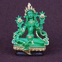 RXIN Green Tara Buddha Statues Stand for Wisdom/Disaster Relief/Extended Life, Buddhism Figurines Blessing Home Decor