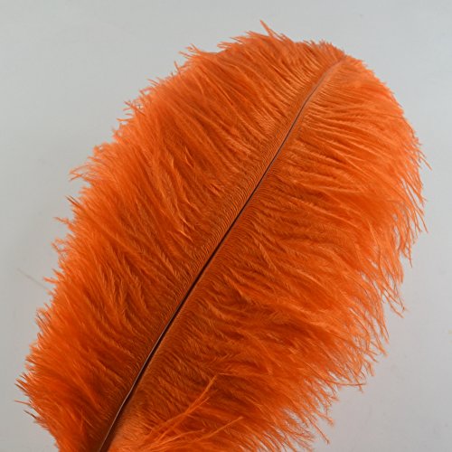 UPC 707837962531, Sowder 10pcs Ostrich Feathers 12-14inch(30-35cm) for Home Wedding Decoration (Orange)