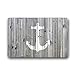 Goodbath Nautical Anchor Bath Rugs and Mats,Vintage Wooden Board Background Non Slip Absorbent Bathroom Rugs Kitchen Floor Mat Carpet, 20 x 31 Inch Grey White