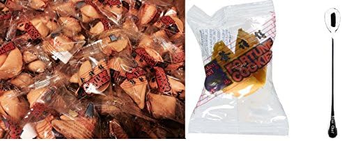 Individually Wrapped Traditional Fortune Cookies (300 pcs) + Free one NineChef Spoon