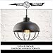 Globe Electric 64833 Lonni 1-Light Pendant, Oil Rubbed Bronze, Black Cord