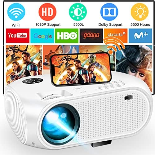 WiFi Projector for iPhone,Weton Wireless Mini Projector for Outdoor