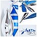 ITART 70ct Christmas Tree Ball Ornaments Decorations Shatterproof Balls and Finial Drops Assortment for Xmas Trees, Wedding, Themed Parties Decoration (Blue, Silver and White)