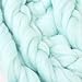 Sunmig Newborn Baby Roving Braid Wool Spinning Fiber Rugs Photography Photo Props (Blue-Green)