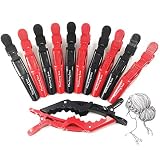 Muchengbao 12PCS Styling Hair Clips ，Professional Hair Clips with Hair Styling Haircuts and Sectioning, Alligator Hair Clips For Thick Hair-Non-Slip DIY Accessories Hairgrip Easy to Use, Unisex