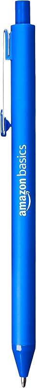 Druckkugelschreiber, Soft-Grip, Wischfest, Ideal für Schule und Büro, Blau, 12er-Pack