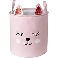 Inwagui Schwan Korb Aus Baumwollseil - Niedlicher Aufbewahrungskorb In Rosa