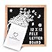 12” x 12” Inch Black Felt Letter Board by Aliza | Artisan Crafted Changeable Wooden Oak Board Set - Comes With 344 Vintage White Letters, Emojis and Special Characters – The Perfect Holiday Gift