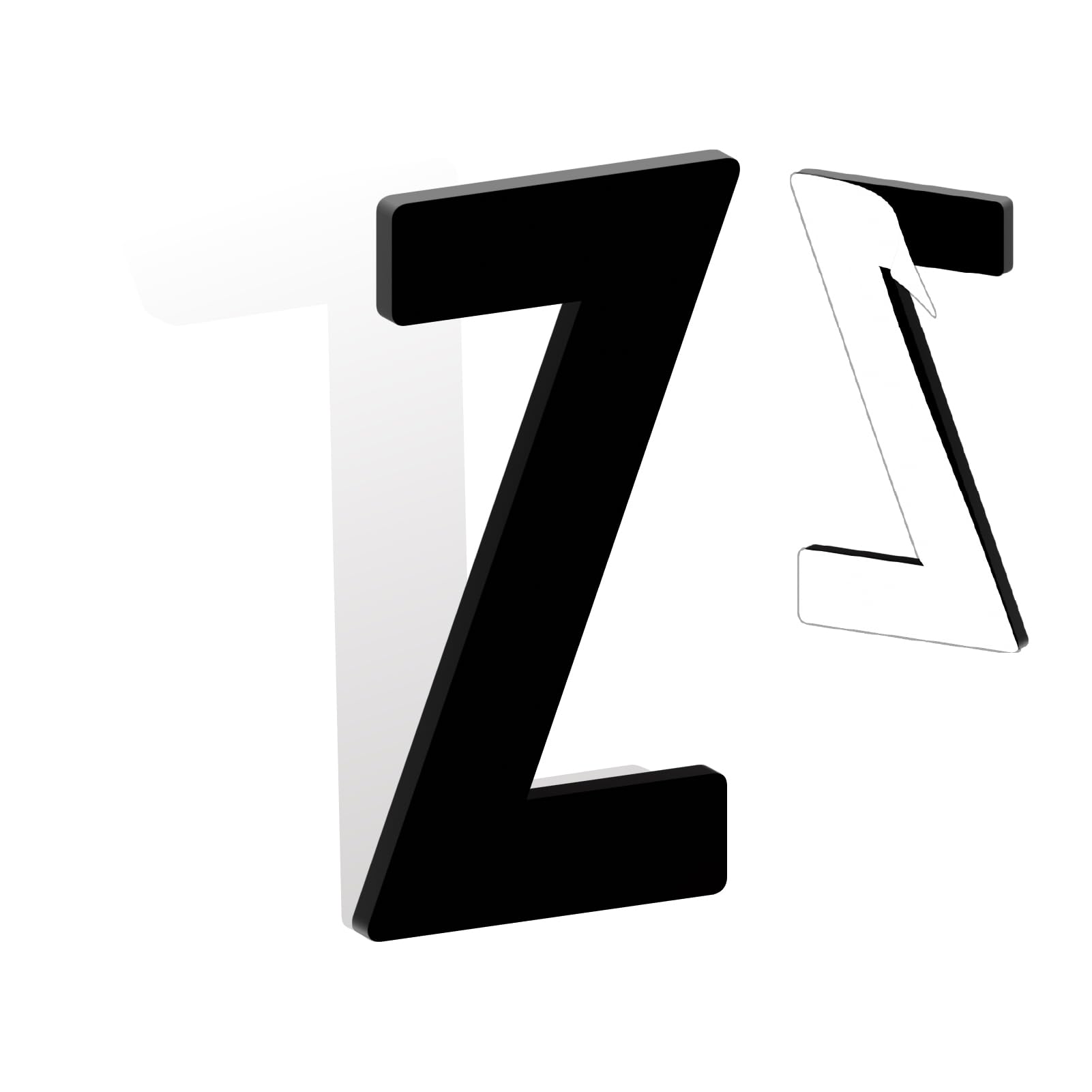 12 Inch Self Adhesive House Numbers, Acrylic Modern