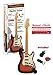 Spectrum AIL 94FM Custom Pro Series ST Style Finish Electric Guitar with Mini Amp Pack, Flame Maple