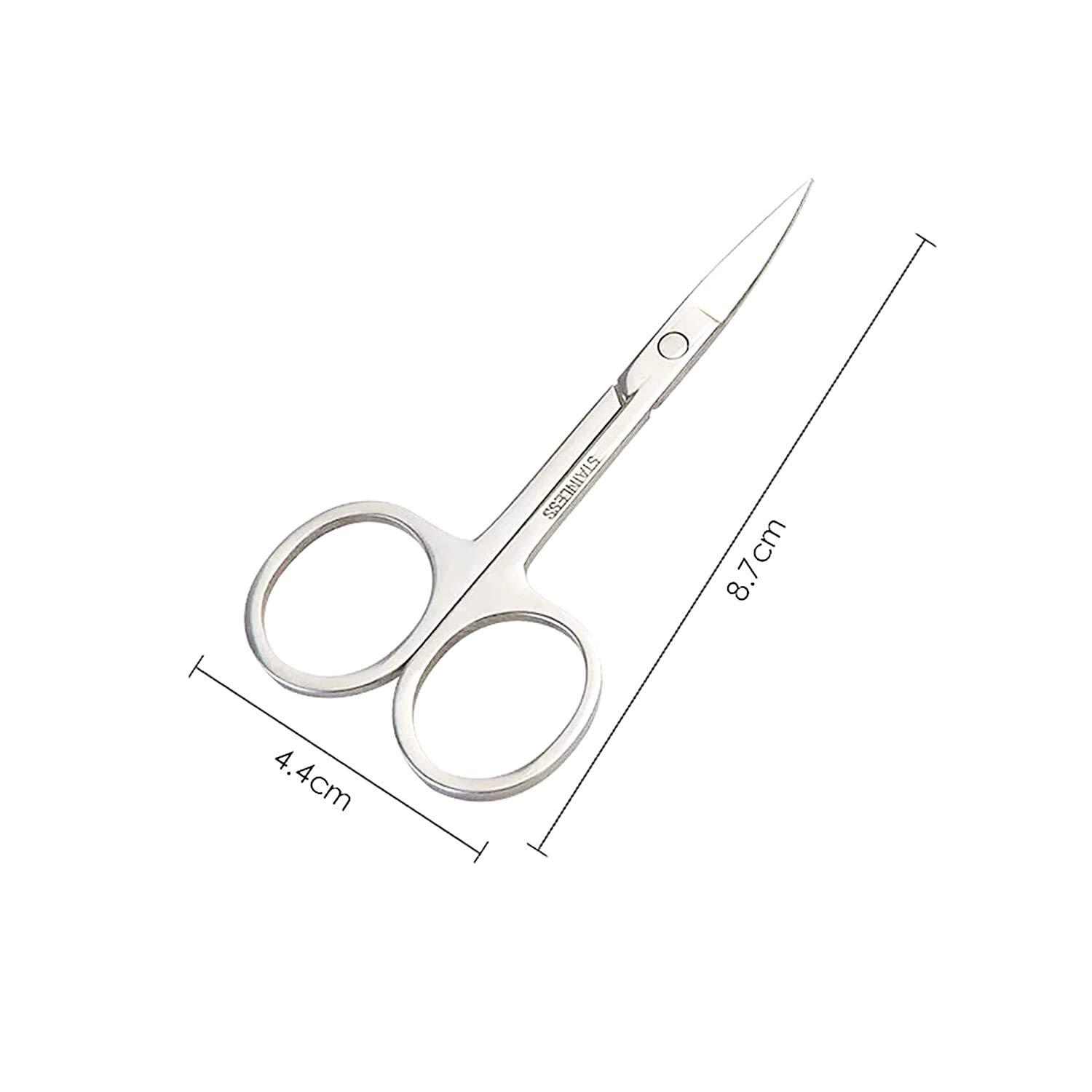 BNP 1Pc Stainless Steel Manicure Scissors Facial Hair Eyebrow False Eyelash Scissor Eyebrow Trimmer Eyebrow Eyelashes Nose Hair Scissor Nail Makeup: Beauty