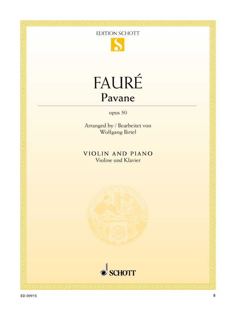 Pavane: op. 50. violin and piano.