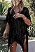 INFINILLA Women's Swimsuit Cover Up Summer Crochet Bathing Suit Swimwear Bikini Beach Coverup Dress, Black