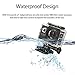 Lightdow LD6000 WiFi 1080P HD Sports Action Camera Kit - App Remote Control 30m Waterproof 2.0 Inch LCD Screen 170 Degree Wide Angle 2 Rechargeable Batteries and Mounting Accessories (Blue+WiFi)