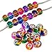 RUBYCA Mix Rainbow Gradient Murano Glass Beads European Charm Bracelet Spacer DIY Silver Color 50pcs