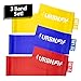 URBNFit Long Fitness Bands (5 Ft) w/Door Anchor - 3 Pack of Resistance Bands for Stretching, Workouts, Rehabilitation