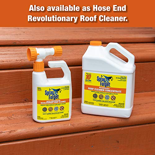 Spray & Revolutionary Roof Cleaner Concentrate Exterior Mold Stain Remover 1 Gallon