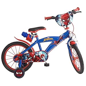 Toimsa 876 Bike Boy – Spiderman – 5 tot 8 jaar, 16 inch, Rood