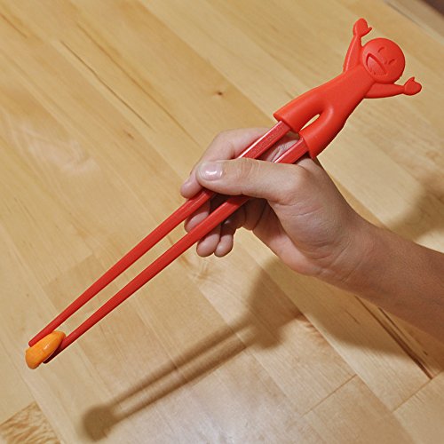 6 Pairs of Easy-to-Use Training Chopsticks with Helpers, SourceTon's Training Chopstick for Right or Left-Handed Kids Teens Adults Beginners.- Smile