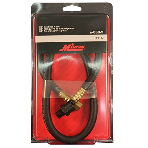 Milton (S-680-2) 30-Inch 3/8" ID x 1/4" NPT Snubber Air Hose - Full 360 Swivel