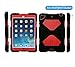 ACEGUARDER Apple Ipad Mini 2 Case Waterproof Rainproof Shockproof Kids Proof Case for Ipad Mini 2 (Gifts Outdoor Carabiner + Whistle + Handwritten Touch Pen) (BLACK/RED)