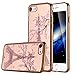 iPhone 8 Case,iPhone 7 Case, LONTECT Eiffel Tower Floral Clear Design Pattern Printing Soft TPU Gel Slim Back Protective Case Scratch Resistant for Apple iPhone 8/iPhone 7
