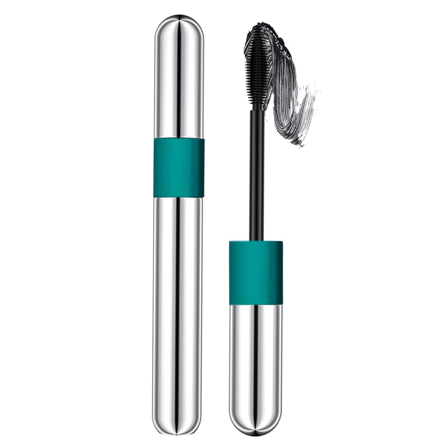 Mascara Waterproof Non-Smudge Volumizing And Lengthening Anti-Sweat 4D Mascara Black Full Fan Effect Eye Makeup (C)