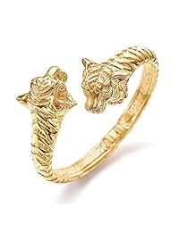 Ross-Simons - Pulsera italiana de oro amarillo de 14 quilates, diseño de tigre