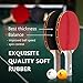 Yan&Dan - Ping Pong Paddle Set | 4 Table Tennis Rackets | 8 Professional Balls with Portable Case | Excellent Grip, Speed and Spin | Soft Rubber Material | Recreational Bundled Set | Indoor & Outdoor